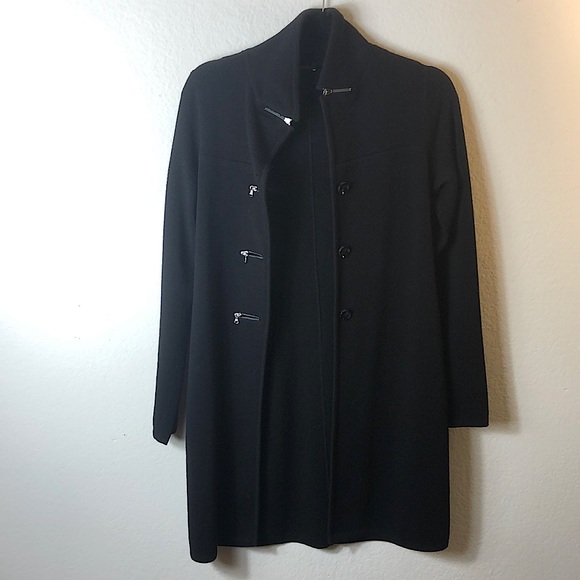 Carlisle Jackets & Blazers - Vintage Black Carlisle 100% Merino Wool Jacket With Silver Hardware!